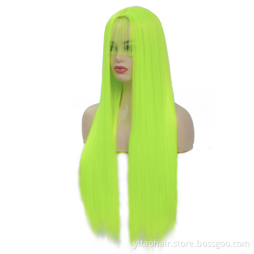 New Style Curly Lace Front Wig Cosplay Cheap Synthetic Wigs Light French Hair Long HEN Technique Color Weight Material